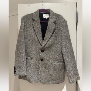 Ronny Kobo Herringbone Tweed blazer